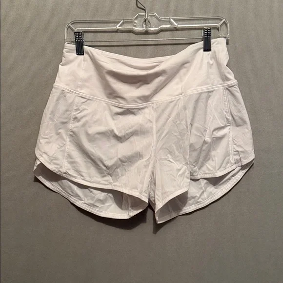 lululemon Women's Speed Up High-Rise Lined Short Size 8 White - Picture 2 of 3